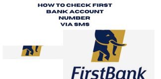 Check first bank account number via SMS